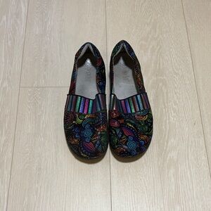 Alegria Multicolor Rainbow Slip-On Shoes